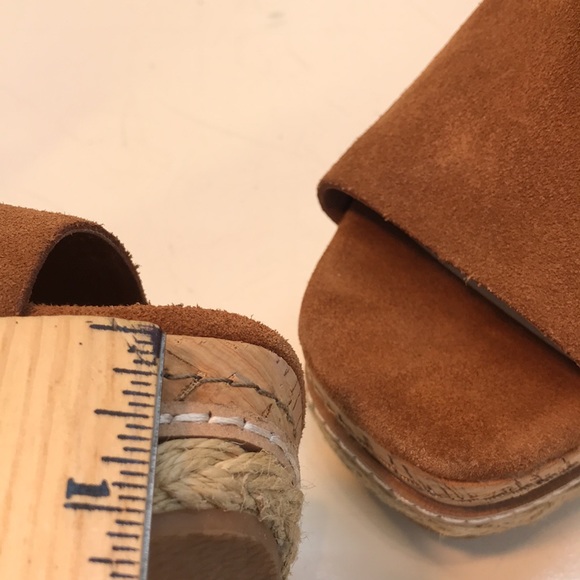 Dolce Vita Cognac Leather Wedge Sandals • Women's US 8 - Picture 9 of 13